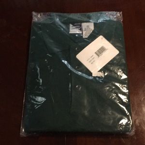 School uniforms!!! Green polo shirt sleeve!